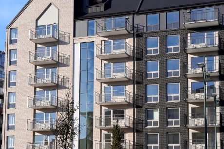 Fasadtegel: EW0454 Svart Onyx - EW0445 Hvede | Bommen, Kikaren & Kryssen, Malmö