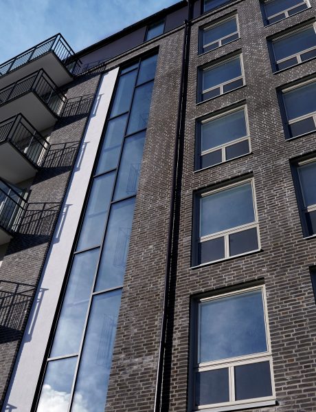 Fasadtegel: EW0454 Svart Onyx - EW0445 Hvede | Bommen, Kikaren & Kryssen, Malmö