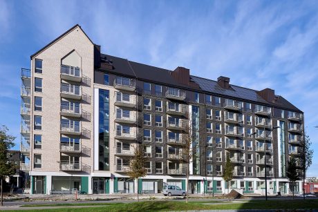 Fasadtegel: EW0454 Svart Onyx - EW0445 Hvede | Bommen, Kikaren & Kryssen, Malmö