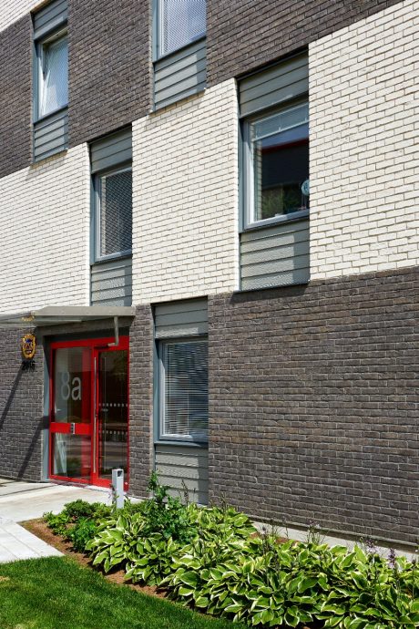 Apartment Building in Habo, Facing Brick, Agora Superwit, Titangrijs