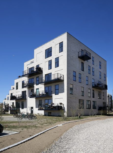 Apartment buildings, Irmabyen in Roedovre, Facing Brick W 105 Ingefaer