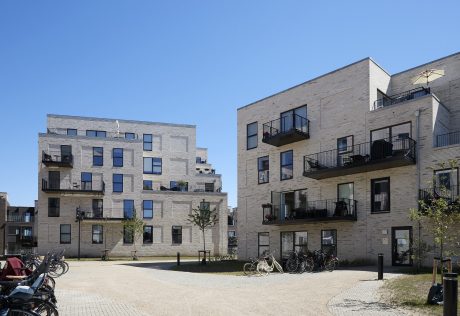 Apartment buildings, Irmabyen in Roedovre, Facing Brick W 105 Ingefaer