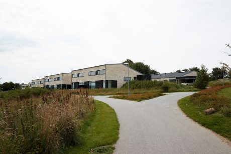 Terraced houses, Soeloekken in Hjortshoej, Facing Brick W 105 Ingefaer