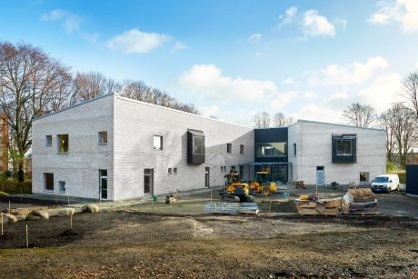 Preschool in Helsingborg, Facing Bruck, W 109 Vit Marmor