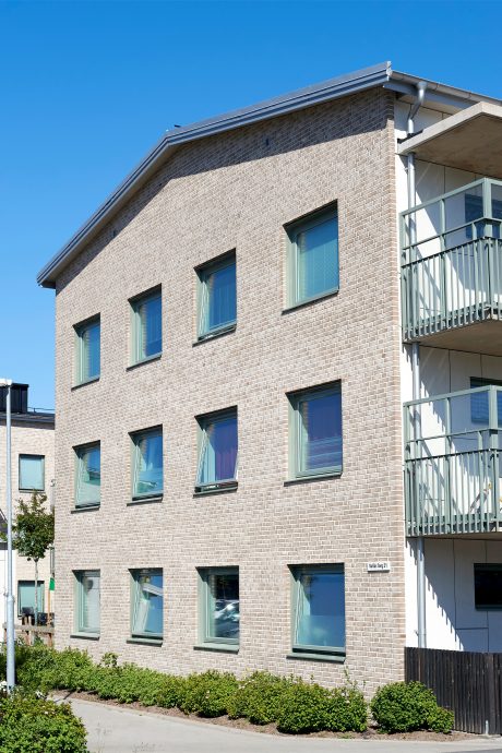 Fasadtegel: EW0447 Flint - EW0109 Vit Marmor | Vallås Torv