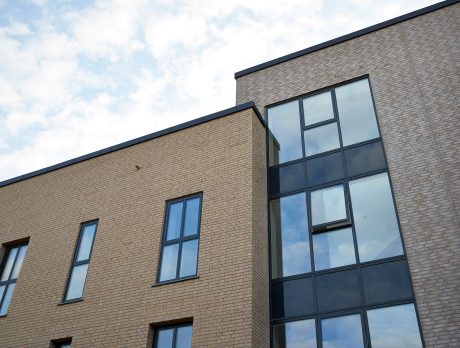 Apartment building, Jernstoeberigrunden in Odense, Facing Bricks W 447 Flint and W 479 Sand