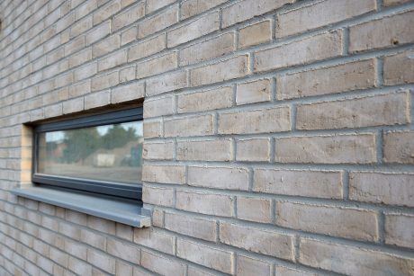 Apartment building, Jernstoeberigrunden in Odense, Facing Bricks W 447 Flint and W 479 Sand