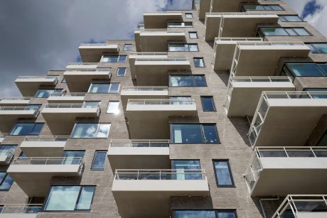 Apartment building, Havnebryggen on Islandsbrygge, Facing Brick W 450 Jern