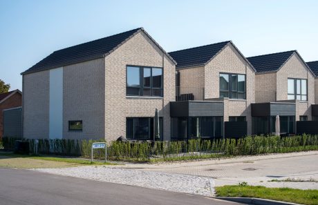 Terraced houses in Sabro, Facing Brick W 445 Hvede
