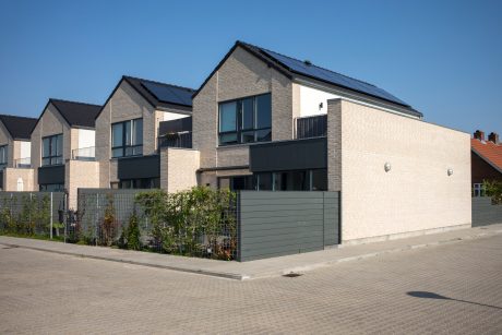 Terraced houses in Sabro, Facing Brick W 445 Hvede