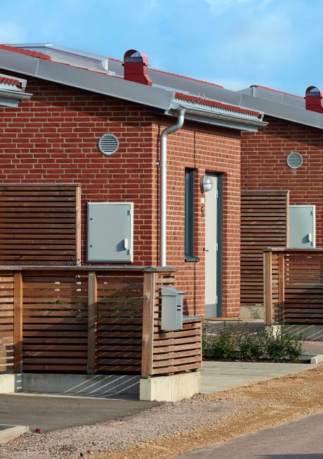 Fasadtegel: EW0465 Röd nyanserad - EW0447 Flint | Islandsmusslan och Sandmusslan, Nybrostrand