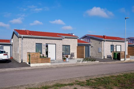 Fasadtegel: EW0465 Röd nyanserad - EW0447 Flint | Islandsmusslan och Sandmusslan, Nybrostrand