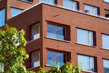 Appartment Building in Malmoe, Facing Brick, W 465 Roed Nyanserad