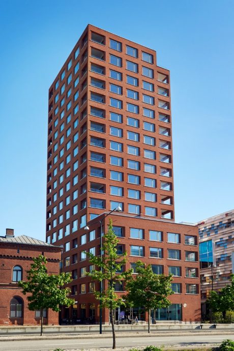 Appartment Building in Malmoe, Facing Brick, W 465 Roed Nyanserad