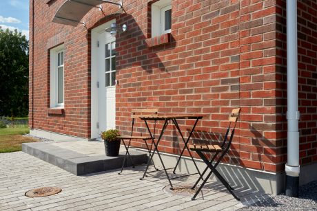 Fasadtegel: Röd Schatterad Spånad | Väppeby Park, Bålsta