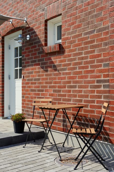 Fasadtegel: Röd Schatterad Spånad | Väppeby Park, Bålsta