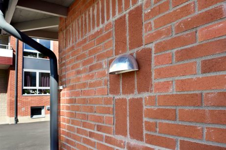 Apartment Building in Norrtalje, Facing Brick,  Roed Spanad, Roed Sigill
