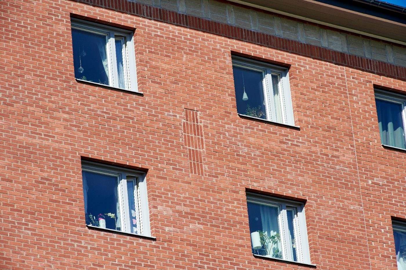 Fasadtegel: Röd Spånad