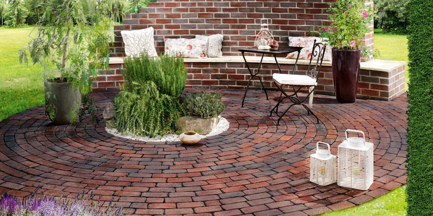 paver, penter, paving stone, garden, lounge, bench, plant