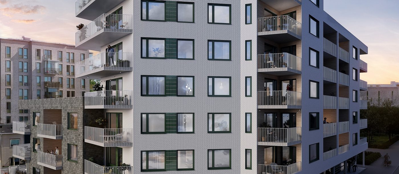 Fasadtegel: Retro Super Vit | Brf Aero