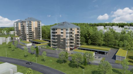 Fasadtegel: Lichtbrons Gestenderd - Pagus Grijs | HSB Brf Stinsen,