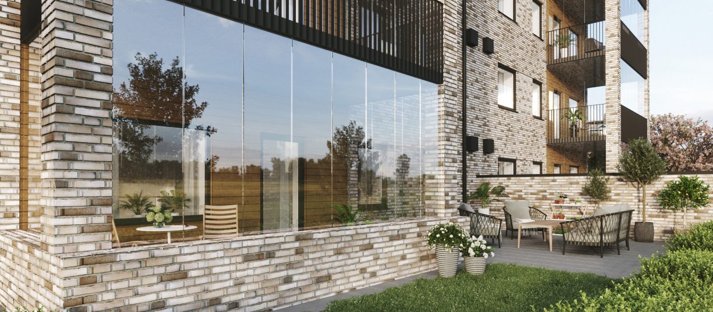 Fasadtegel - EW0105 Ingefær - Brf. Pilbacken, Sverige