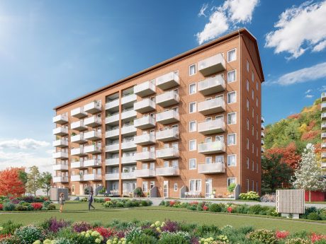 Fasadtegel - EW2260 Red Coal - Lillhagsparken Unit A1, Sverige