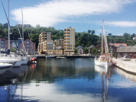 Fasadtegel - EW0479 Sand - Holmestrand Brygge, Norge