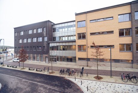Fasad- och marktegel: EW0459 Gul Nuansert - EW0450 Järn - EW0449 Kol - Brons DF - Rood DF - Olivia DF | Vallastadens Skola, Linköping