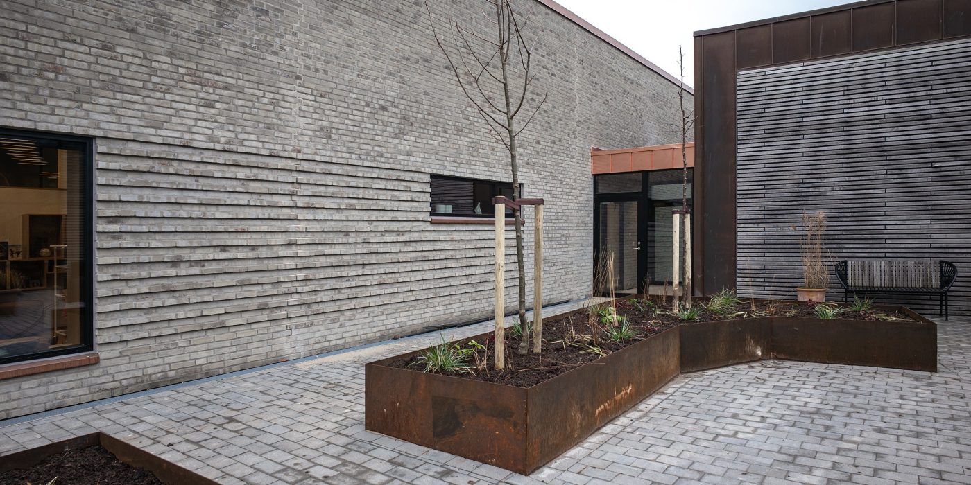 Grey bricks, hospital, clinics, healthcare