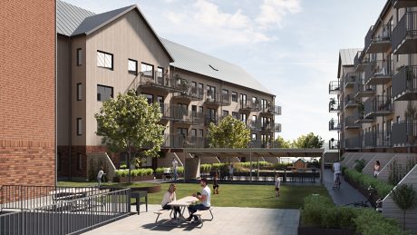 Fasadtegel: EW2222 Rådhustegl - EW2288 Dodenkop | Brf Kvisljunger Ängar