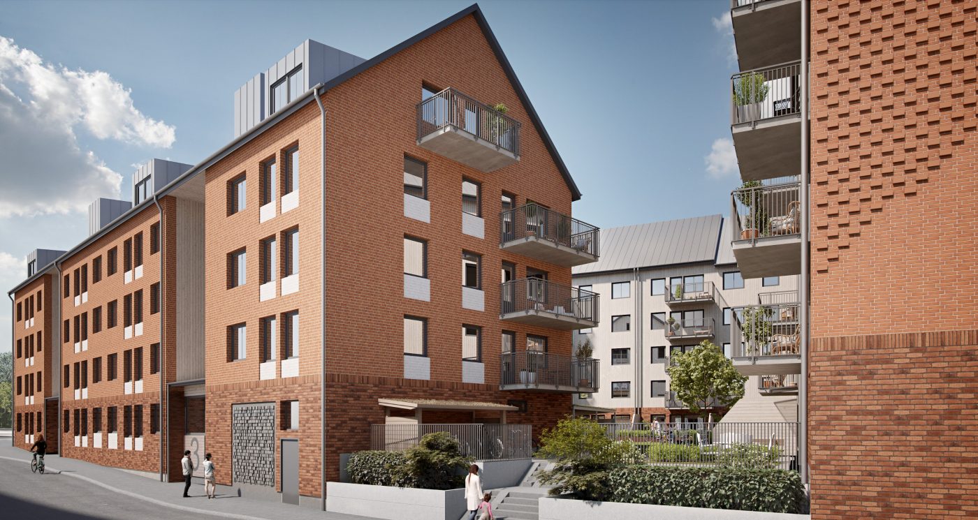 Fasadtegel: EW2222 Rådhustegl - EW2288 Dodenkop | Brf Kvisljunger Ängar