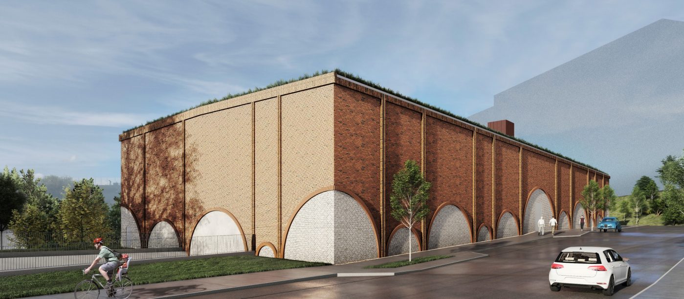 Fasadtegel: EW2216 Packhustegel - EW2169 Cold Hawaii | Skanstull Kraftstation, Sverige