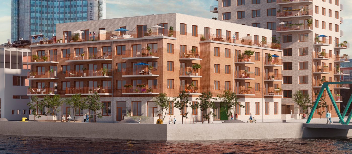 Brick: EW0109 Vit Marmor - EW0110 Röd Ockra | Brf Fyrskeppet, Sweden