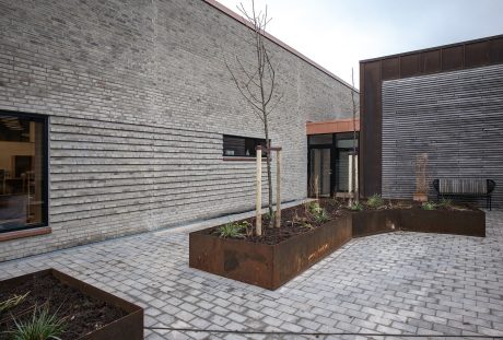 Grey bricks, hospital, clinics, healthcare