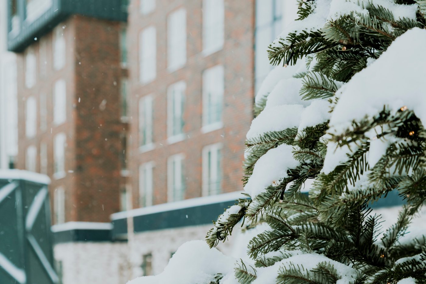 Winter and white Christmas in Uus-Veerenni residential development. Used materials: Terca Grafiiti, Pellava, Tuohi, Flame, Punainen, Terrakota and Kaakao ceramic brick slips, Penter Terrakota clinker pacers from Aseri plant (Estonia). Architect: Tõnis Tarbe and Johann-Aksel Tarbe (Tarbe OÜ). Landscape architect: Karin Bachmann and Mirko Traks (Kino Maastikuarhitektid OÜ). Construction company: Merko Ehitus Eesti. Photo: Heikki Avent.