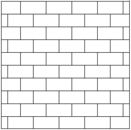 Marktegel - halvstensforbandt