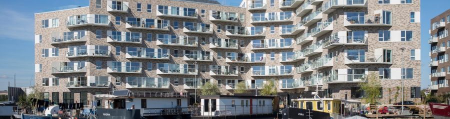 Apartment Building in Copenhagen, Mix of Facing Bricks W 450 Jern and W 447 Flint