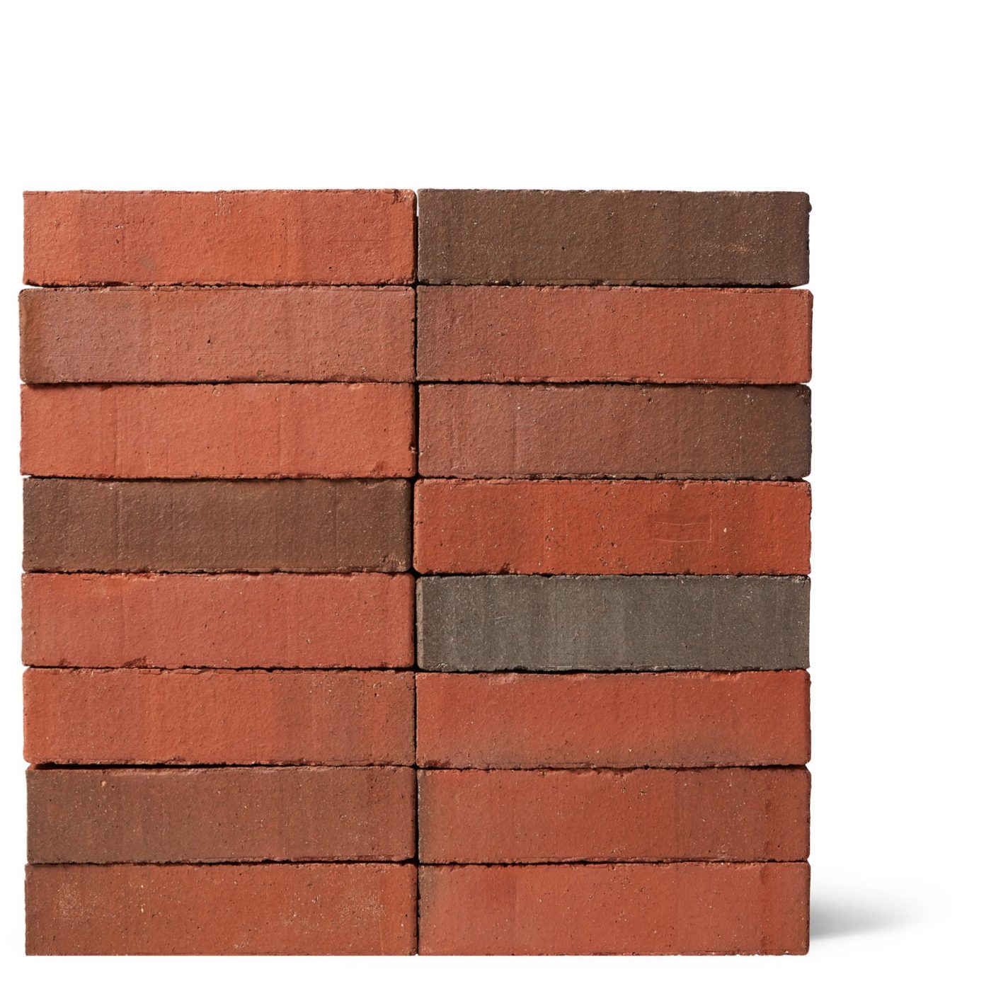 Fasadtegel: Röd shatterad struktur SNF 19 hål