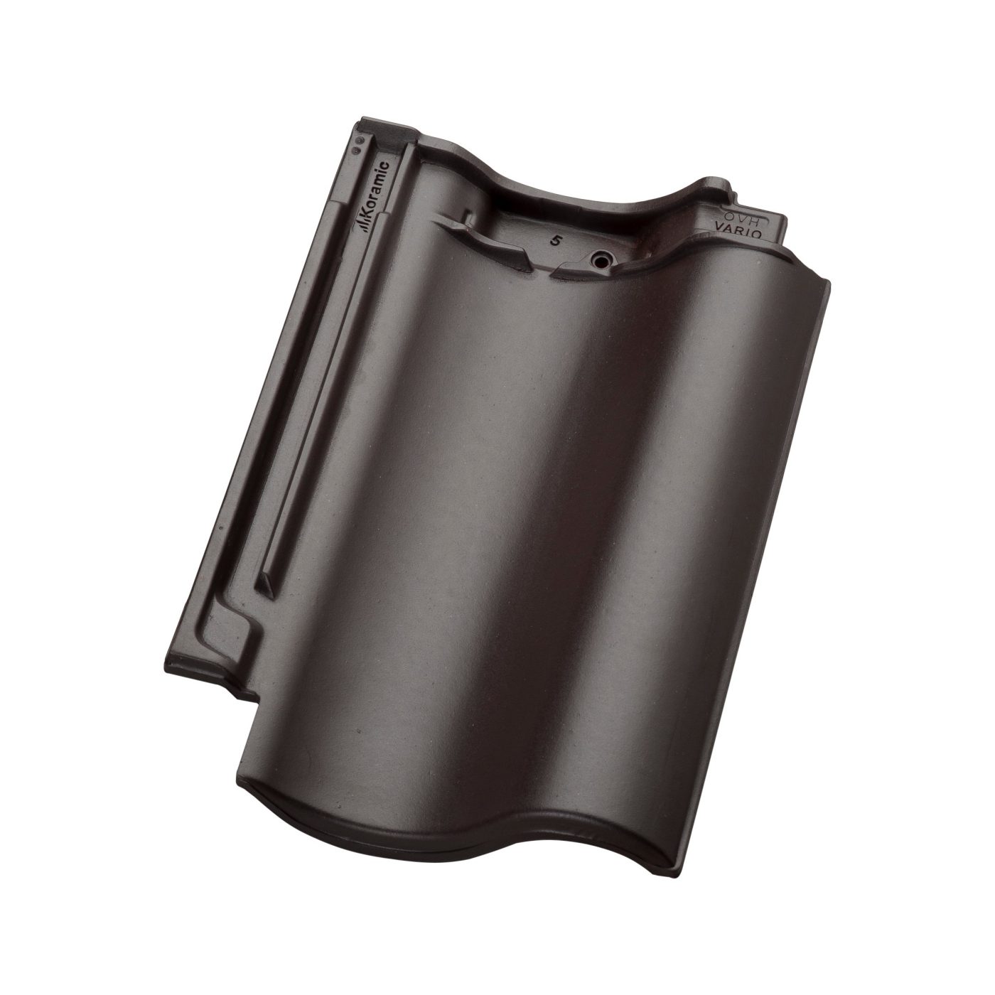 Productshot of the OVH Vario Zwartbruin Engobe Roof Tile