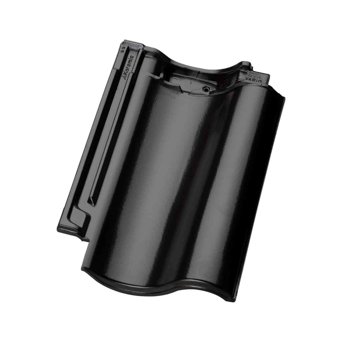 Productshot of the OVH Vario Matzwart Verglaasd Roof Tile