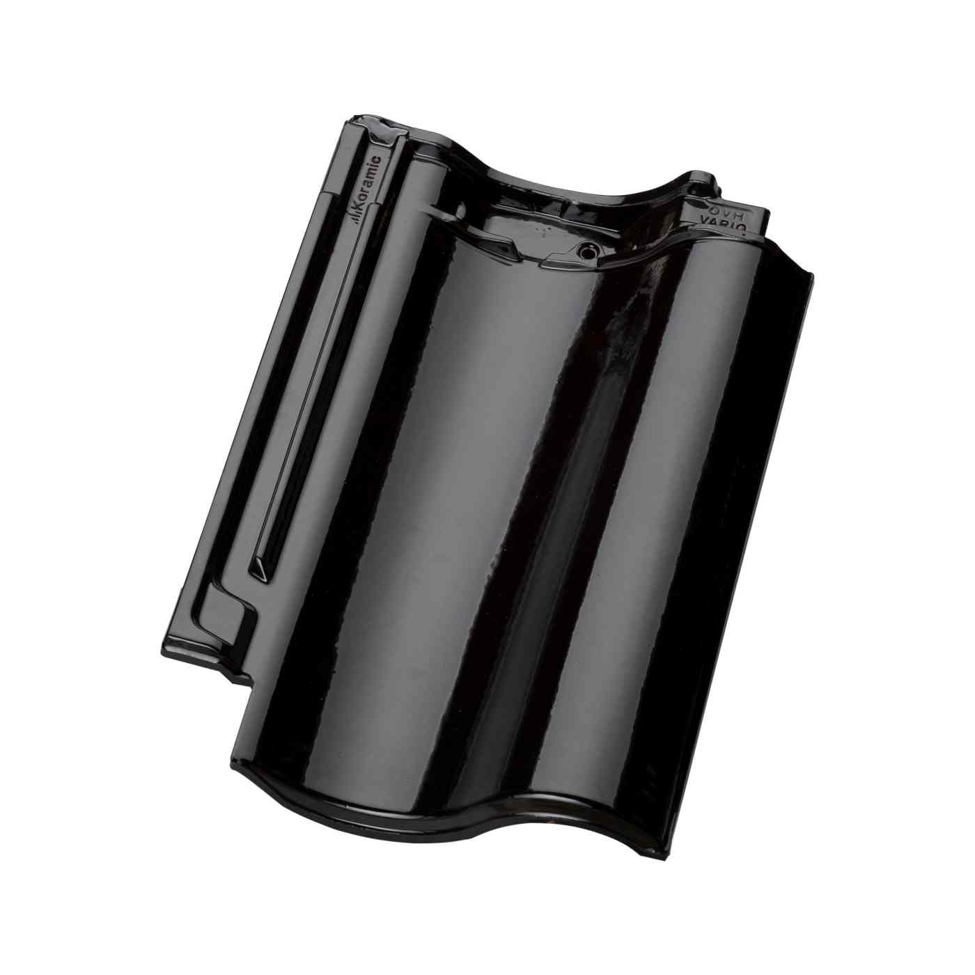 Productshot of the OVH Vario Zwart Verglaasd Roof Tile