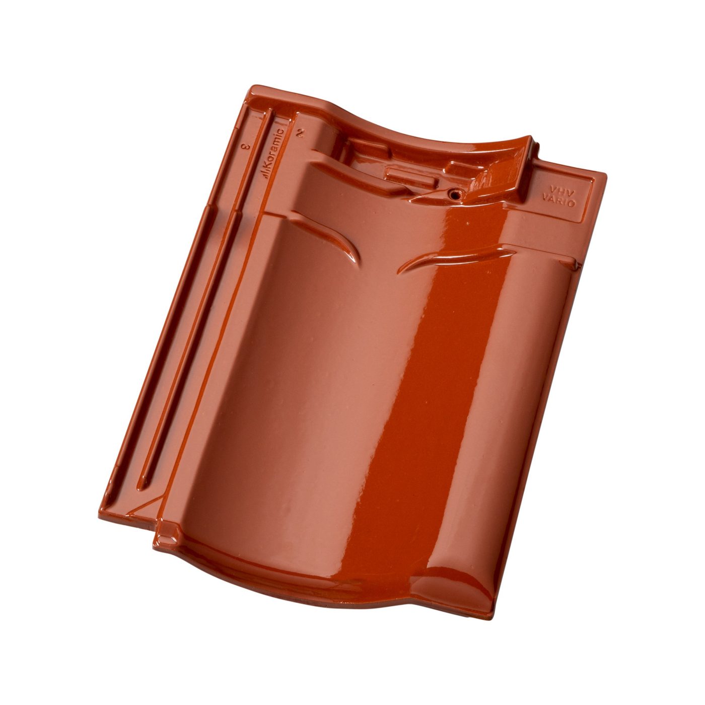 Productshot of the VHV Vario lichtbruin verglaasd (669) rooftile
