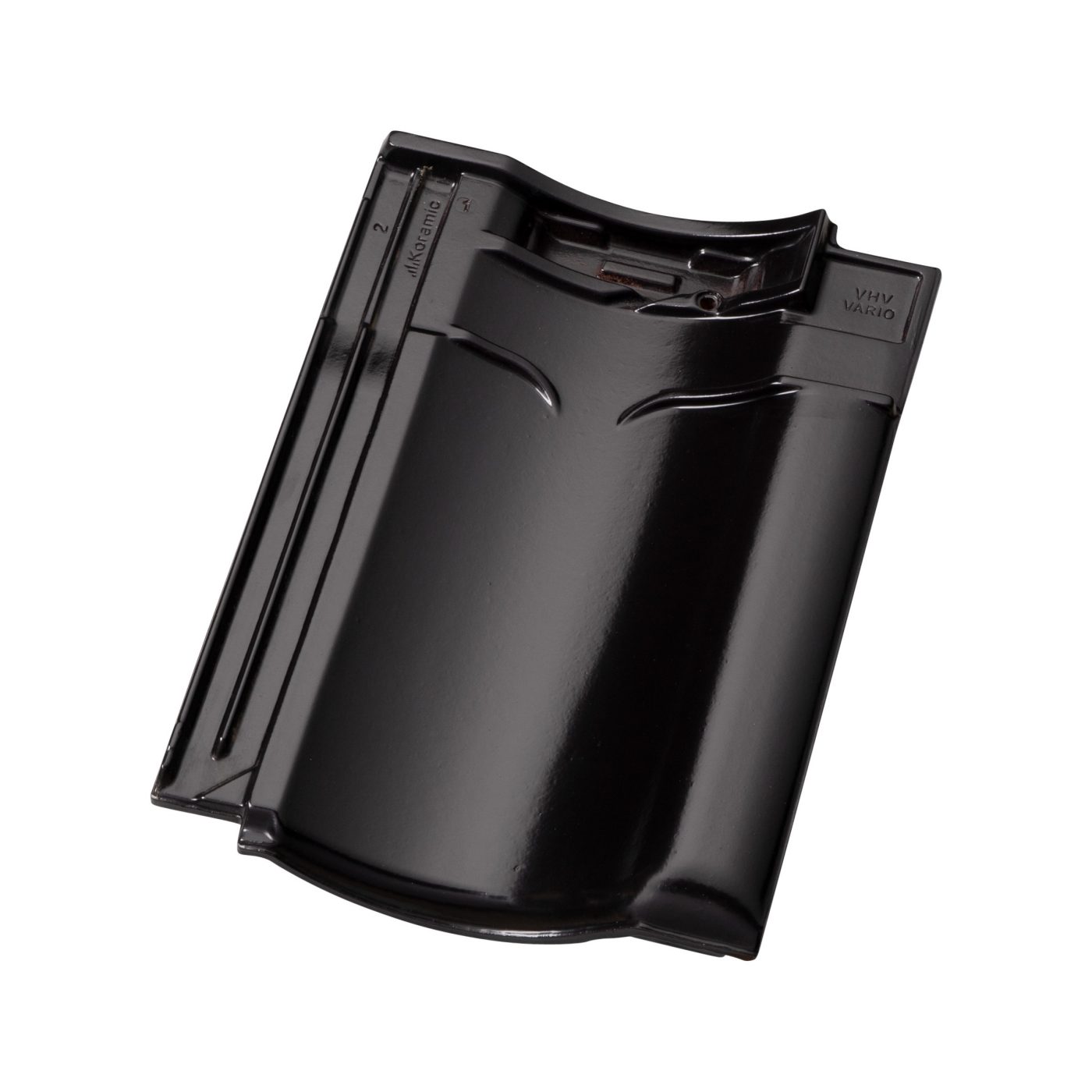 Productshot of the VHV Vario matzwart verglaasd (744) rooftile