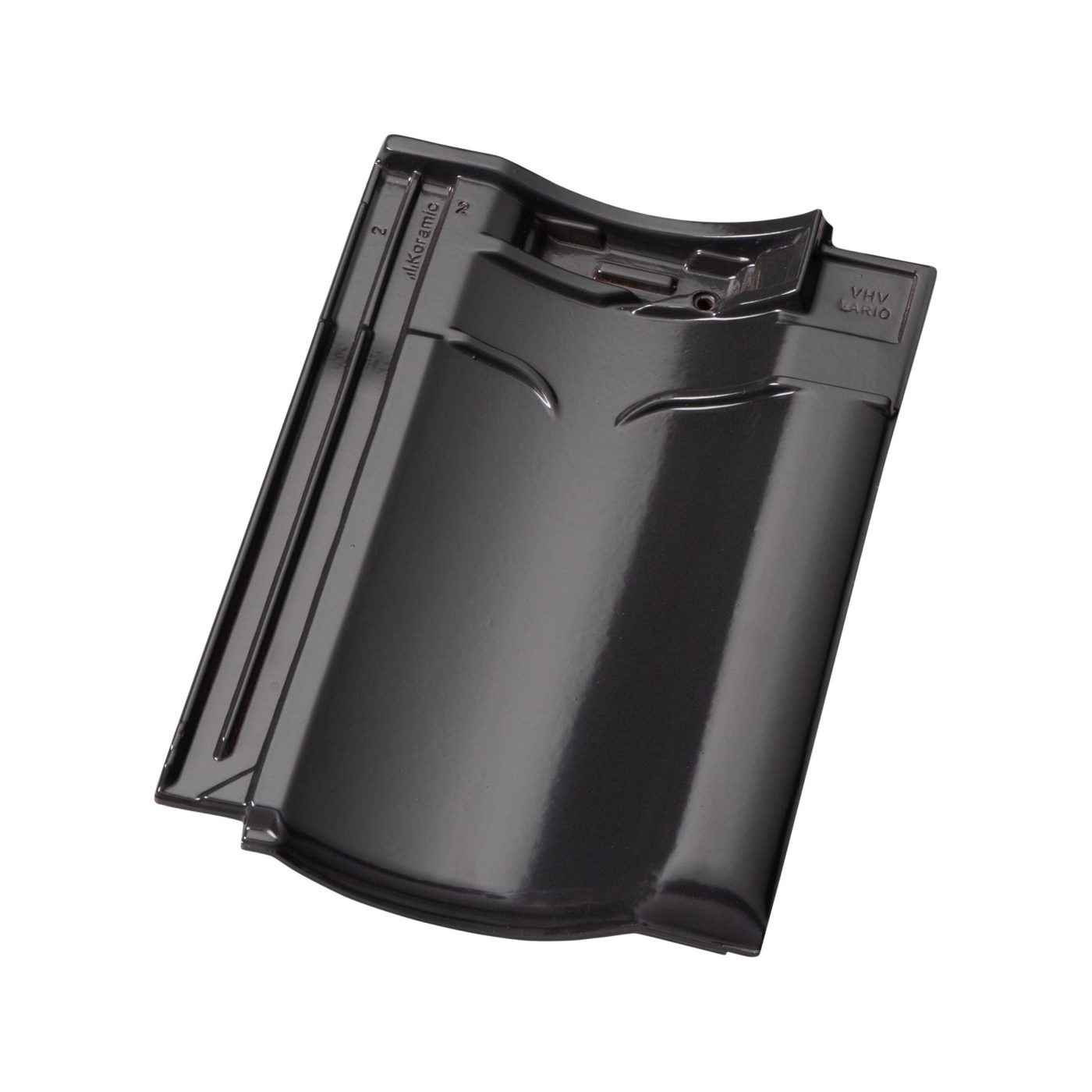 Productshot of the VHV Vario leizwart verglaasd (756) rooftile