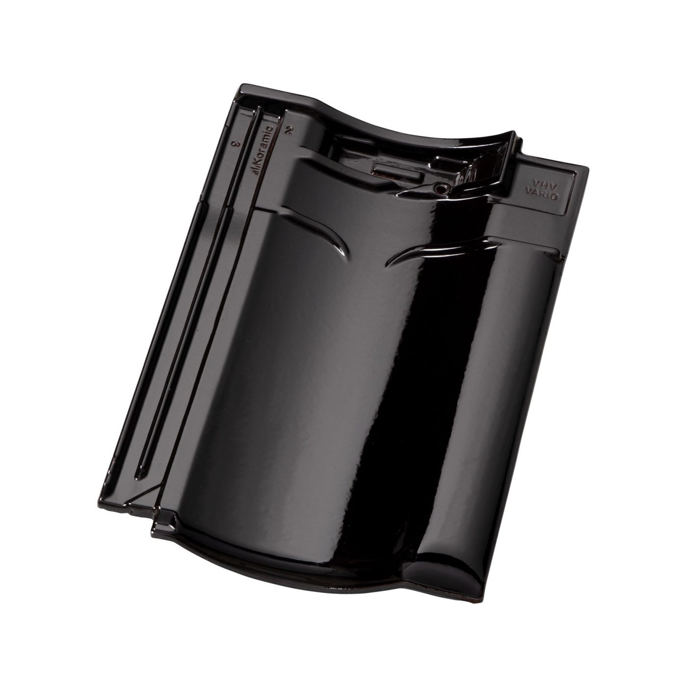 Productshot of the VHV Vario zwart verglaasd (738) rooftile