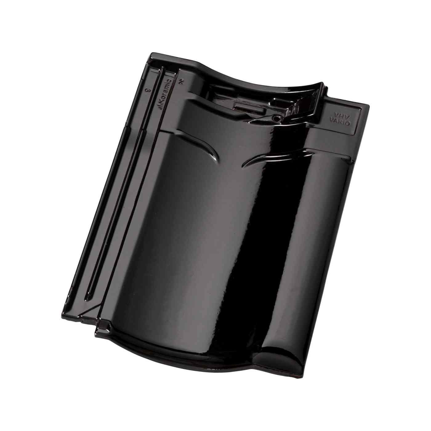 Productshot of the VHV Vario zwart verglaasd (738) rooftile