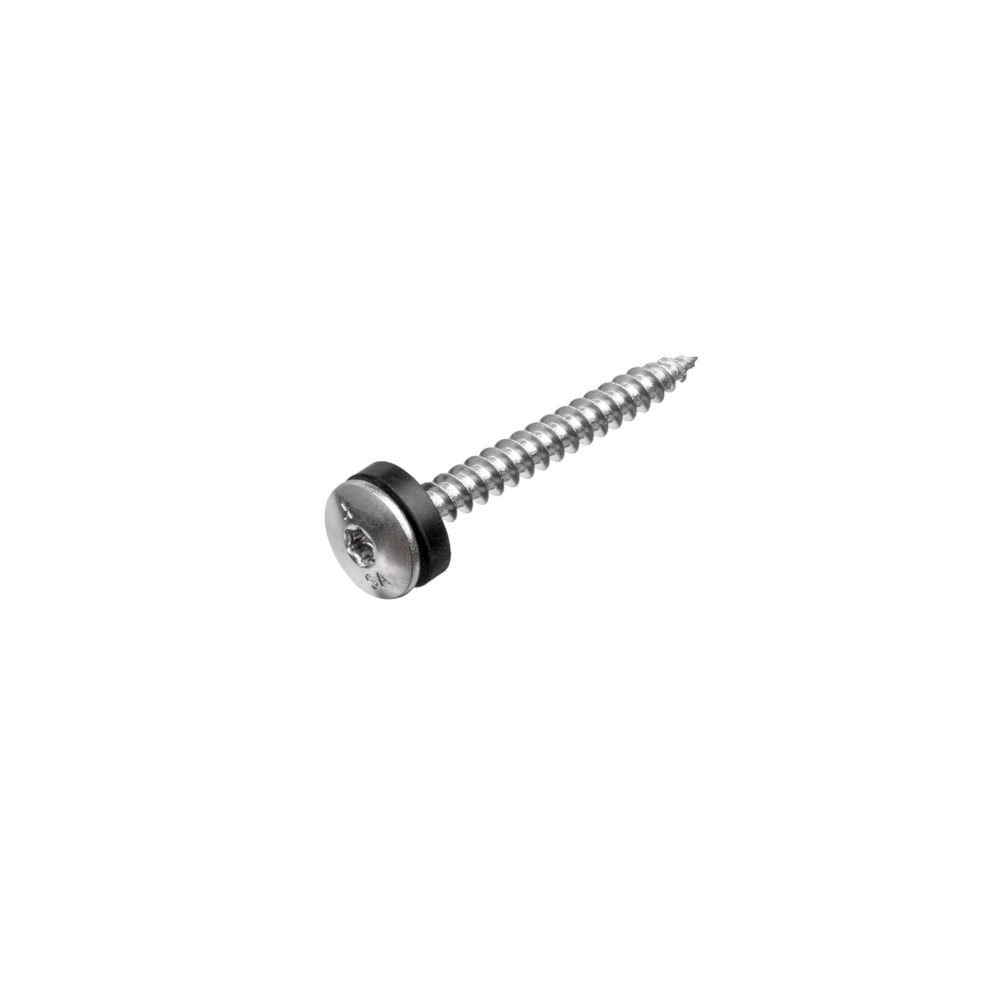 Productshot of the Schroef INOX met neopreenring 4,5 x 45