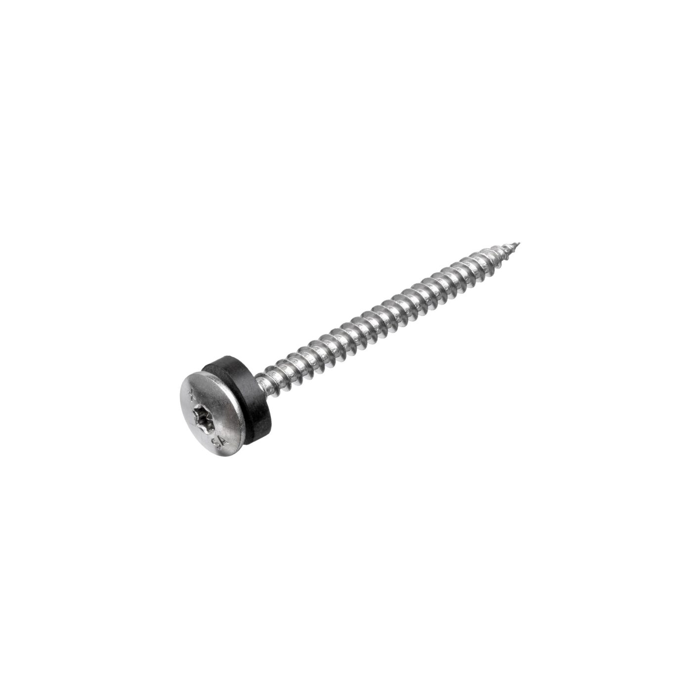 Productshot of the Schroef INOX met neopreenring 4,5 x 60